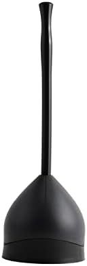 Casabella Toilet Plunger and Hideaway Caddy Combo Black 2-Piece