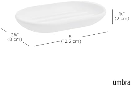 Umbra Touch Dish for Bathroom - Modern White Soap Holder