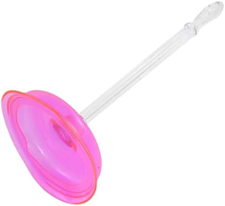 Clear Hot Pink Toilet Plunger Plastic Handle