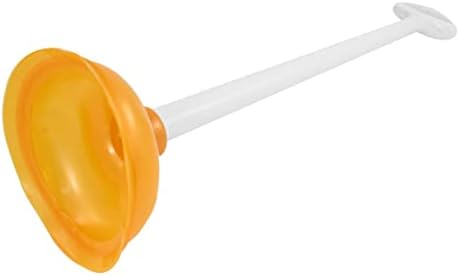 Clear Orange Toilet Plunger with Plastic Handle