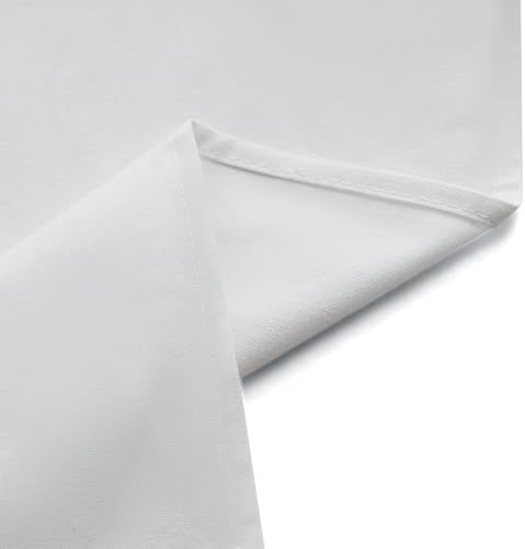 YISURE 100 Cotton Shower Curtain 72x72 White
