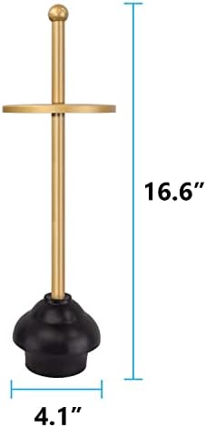 Blue Donuts Toilet Plunger with Holder - Quick Dry Multi Drain Gold