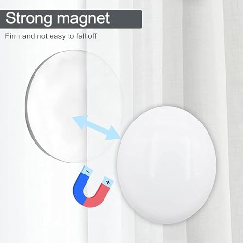 4Pcs White Magnetic Shower Curtain Weights - Waterproof Heavy Duty Liners Bottom Accessories