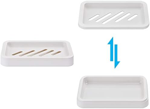 OstWony 2PCS Draining Soap Dishes with Water Tray
