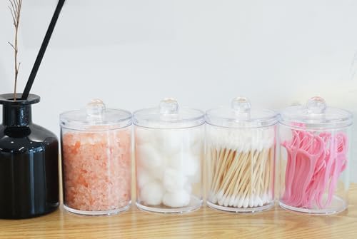 Aynoo Acrylic Q-Tip Holder Dispenser 12 oz