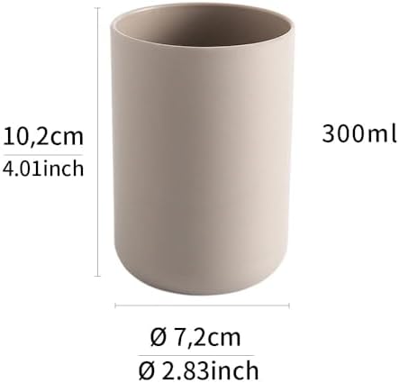 Bathroom Tumblers 2Pcs - Dishwasher Safe Unbreakable 10floz 300ml