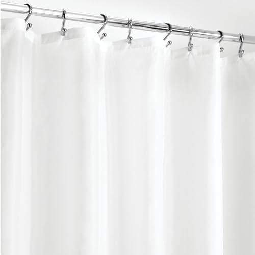 mDesign Heavy Duty Shower Curtain Liner - 72x72 White