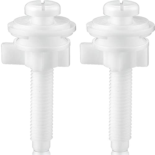 Jetec Toilet Seat Replacement Kit 2 Pieces Plastic Bolts with Nuts and Washers