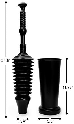 Master Plunger MP1600-TB Low Flush Toilet Plunger with Tall Bucket