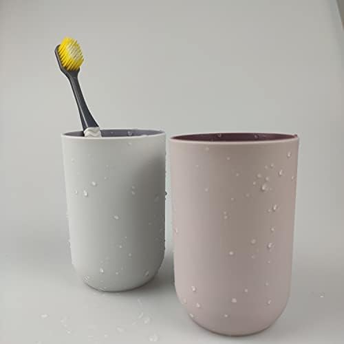 Unbreakable Reusable Cups Set of 2 Light Pink Gray