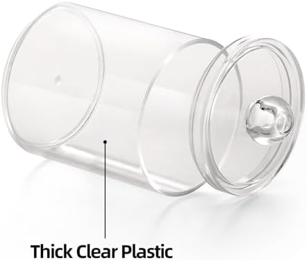 Tbestmax 4 Pack Q-tip Holder - Clear Plastic Bathroom Organizer