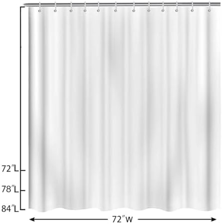 Manfei Tropical Ocean Beach Shower Curtain Set with 12 Hooks 72x72