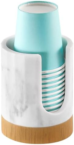 Luxspire Marble Resin Cup Dispenser for Bathroom