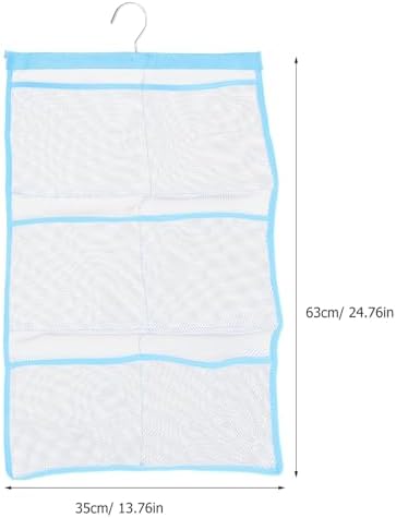 Abaodam Mesh Shower Organizer with 6 Pockets and Rotating Hook