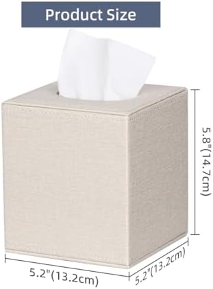 ArcaGuru Tissue Box Cover with Magnetic Closure - Beige