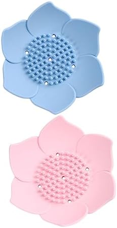 MAGICLULU 2Pcs Silicone Soap Holders with Drainage Design