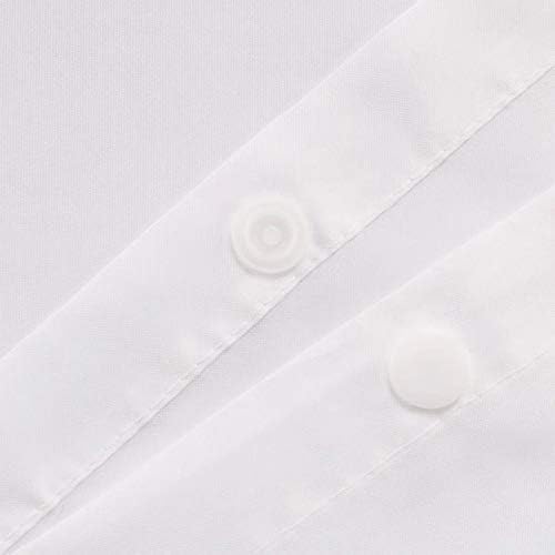River Dream Extra Long Snap-In Shower Curtain Liner Replacement White with Magnets