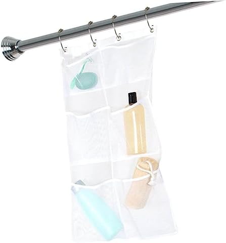 6 Pocket Mesh Shower Organizer Bag for Bathroom