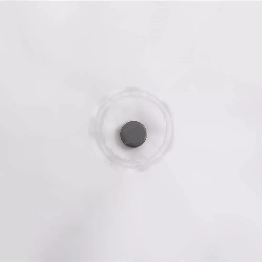 White Extra Wide Shower Curtain Liner with Magnets 1