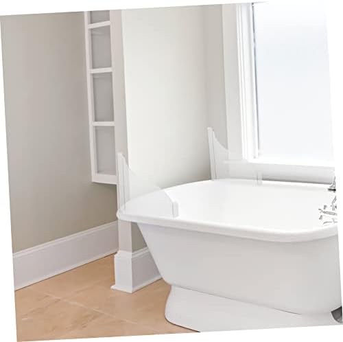 JECOMPRIS Bathtub Corner Set of 2 Acrylic Splash Guards 1