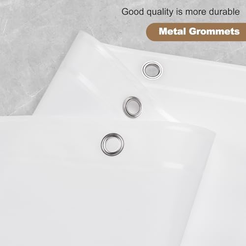 UFRIDAY Premium PEVA White Shower Curtain Liner 72x66 Inch