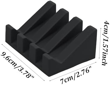 1Pcs Black Silicone Soap Holder for Bathroom and Kitchen