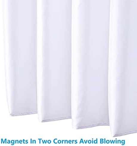 YOSTEV Waterproof Shower Curtain Liner 36x72 White with Grommets and Magnets 1