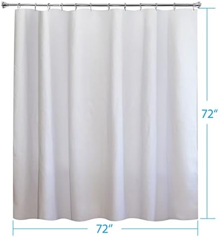 YISURE 100 Cotton Shower Curtain 72x72 White