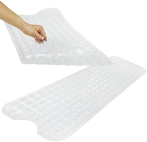 Vive Anti-Slip Bathtub Mat - Clear Textured Suction