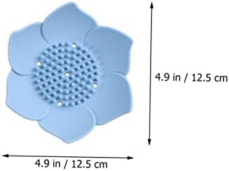 HOOTNEE 2pcs Silicone Soap Dish Draining Trays for Bar Soap