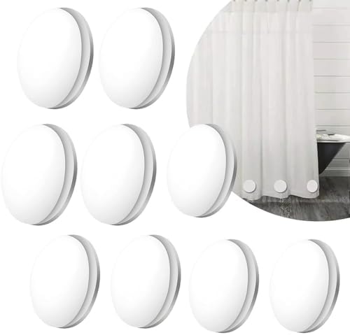 Galepromot 4Pcs White Magnetic Shower Curtain Weights