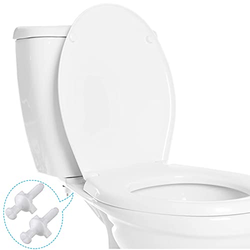 Jetec Toilet Seat Replacement Kit 2 Pieces Plastic Bolts with Nuts and Washers