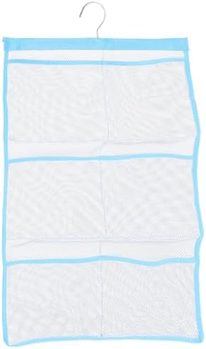 Abaodam Mesh Shower Organizer with 6 Pockets and Rotating Hook
