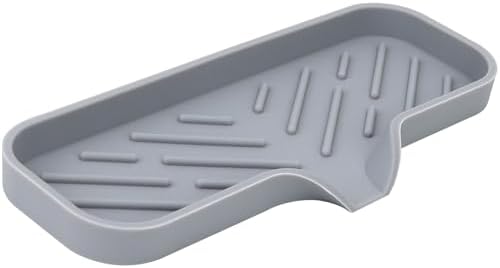 YASMEN Silicone Soap Dish with Drain Gray 9 x 315