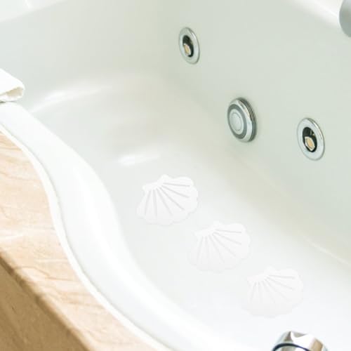 Shell Shaped Anti-Slip Bathtub Stickers 12 Pack