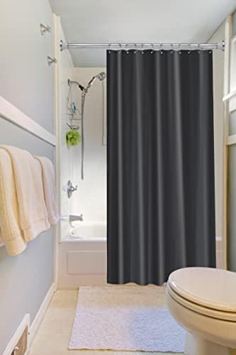Splash Home Ella Soft Microfiber Shower Curtain Liner - 70x72 Black