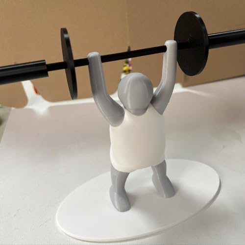 Novelty Toilet Paper Holder with Strong Man Design White and Gray