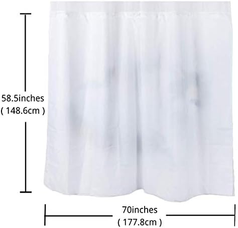 Ecoehoe Magnetic 12-Button Shower Liner - 70x585 Inch Machine Washable