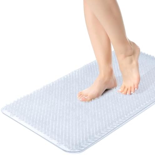 Yolife Shower Foot Scrubber Mat with Anti-Slip and Scrub Bristles