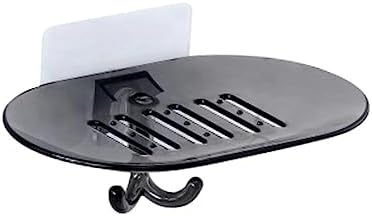Wall Mount Soap Dish with Drain Hooks Bathroom Holder
