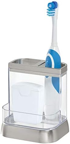 InterDesign Haley Vanity Center - Clear and Brushed 1