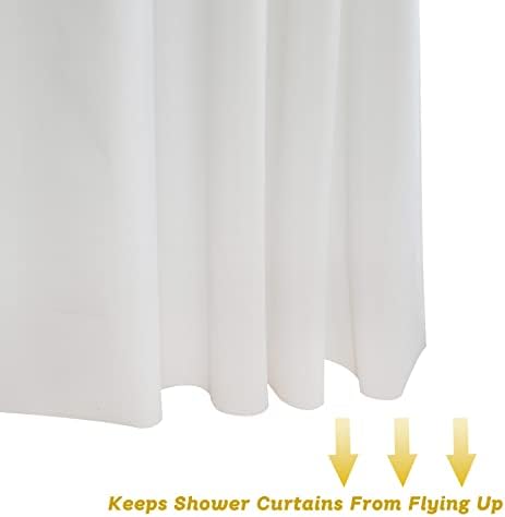 YISURE No Hook Shower Curtain Liner 72x74 Inches