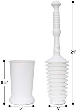 Master Plunger MP500-4T Heavy Duty Toilet Plunger Kit with Tall Bucket
