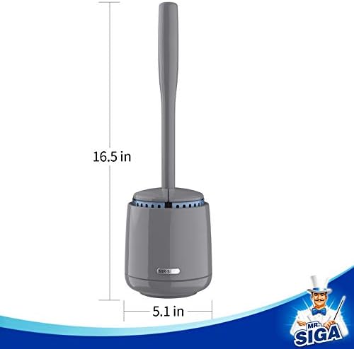 MRSIGA Toilet Brush with Holder Gray 1 Pack