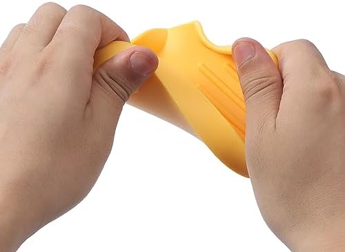 MicoYang Silicone Soap Dish with Drain Spout - Yellow 4932