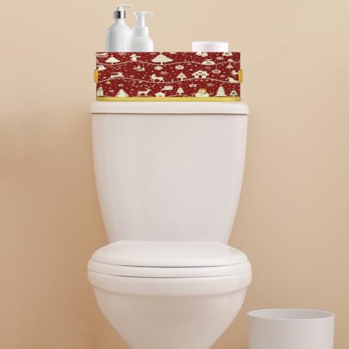 Christmas Tree Pattern Toilet Paper Basket Decor for Bathroom