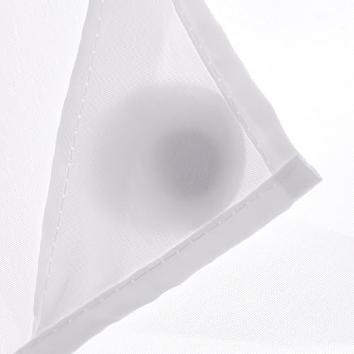 River Dream Extra Long Snap-In Shower Curtain Liner Replacement White with Magnets