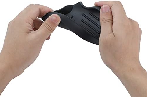 MicoYang Silicone Soap Dish with Drain Spout - Black 49x32 1