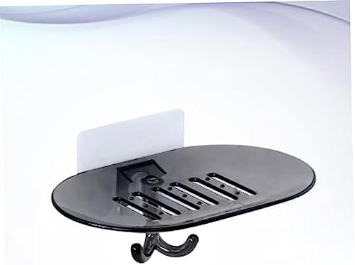 Wall Mount Soap Dish with Drain Hooks Bathroom Holder