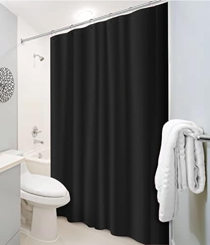 Home Expressions PEVA Magnetic Shower Curtain Liner 70x72 Black 1